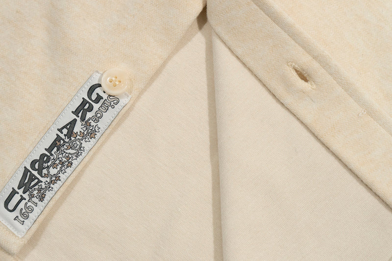 GRAF&WU Cashmere Solid Embroidered Small Logo Street Gentleman's Shirt