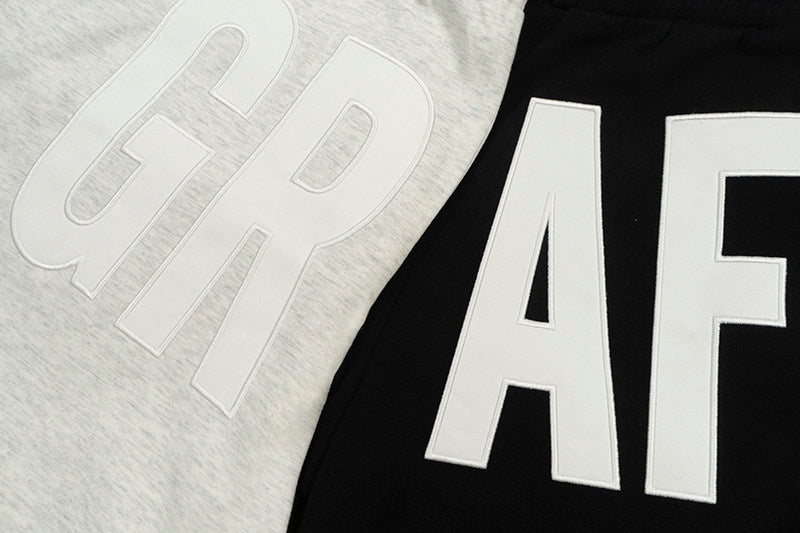 GRAF&WU Letter Embroidered Streetwear Loose Sports Shorts