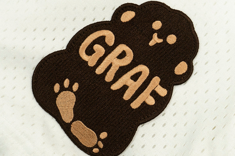 GRAF&WU Cute Emblem Double-Layer Mesh Vintage Shorts