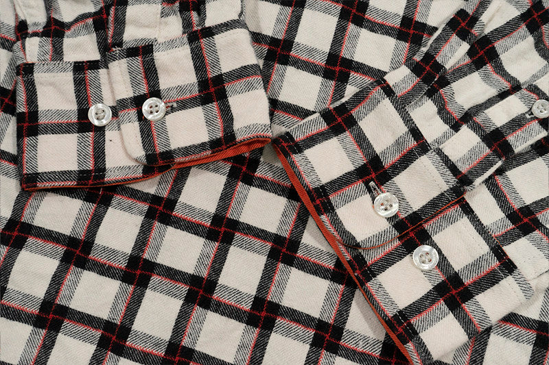 GRAF&WU Brand Giraffe Embroidery Plaid Loose Thin Shirt