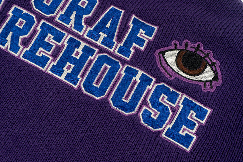 GRAF&WU Devil Two-Headed Sheep Emblem Knitted Sweater