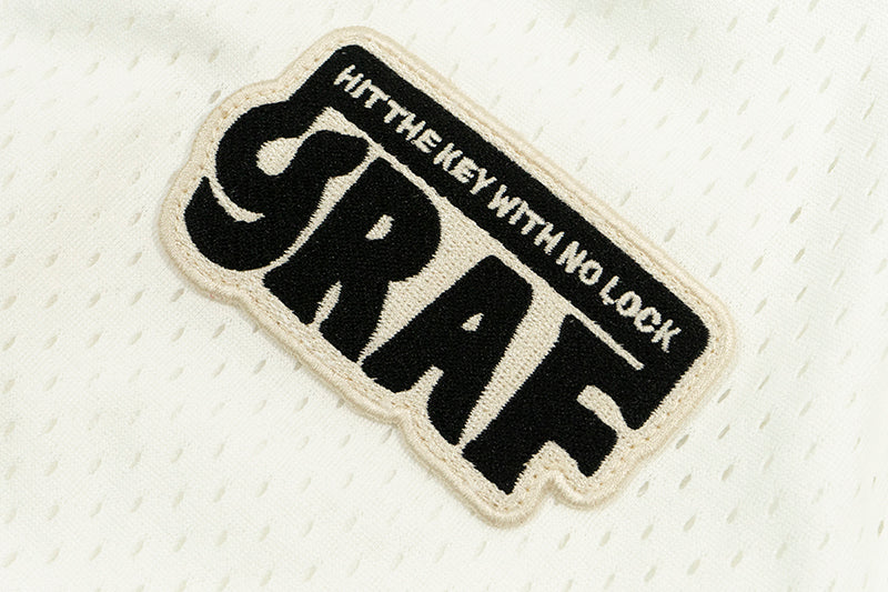 GRAF&WU Cute Emblem Double-Layer Mesh Vintage Shorts
