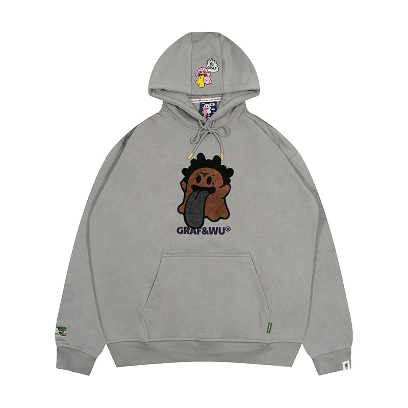 GRAF&WU New School Rapper BooGhost Design Fleece Hoodie