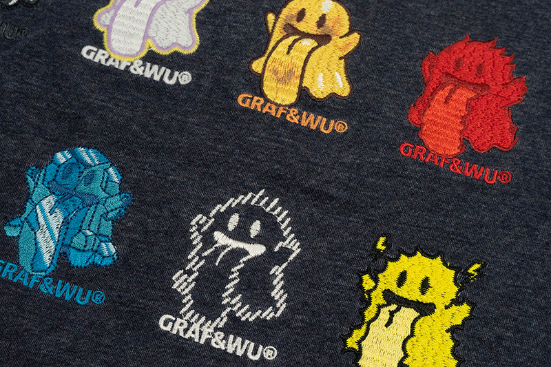 GRAF&WU 12 Five Elements Cute Ghost Character Long Sleeve Shirt