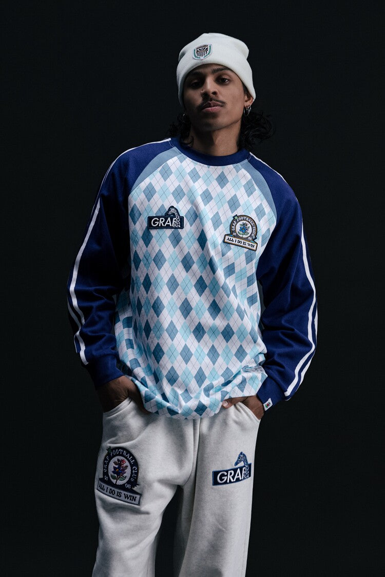 GRAF&WU Football Club Bloke core Floral Embroidery Long-Sleeve T-Shirt