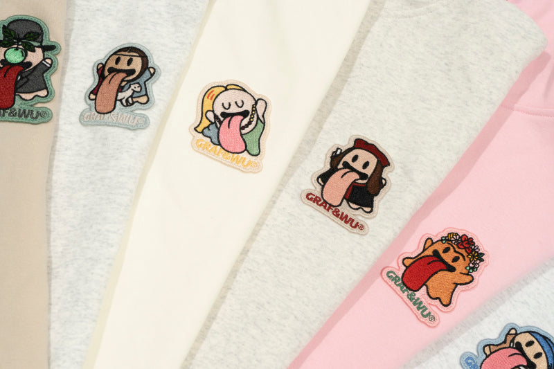 GRAF&WU World Famous Paintings Mona Lisa Cute Ghost Character Hoodie