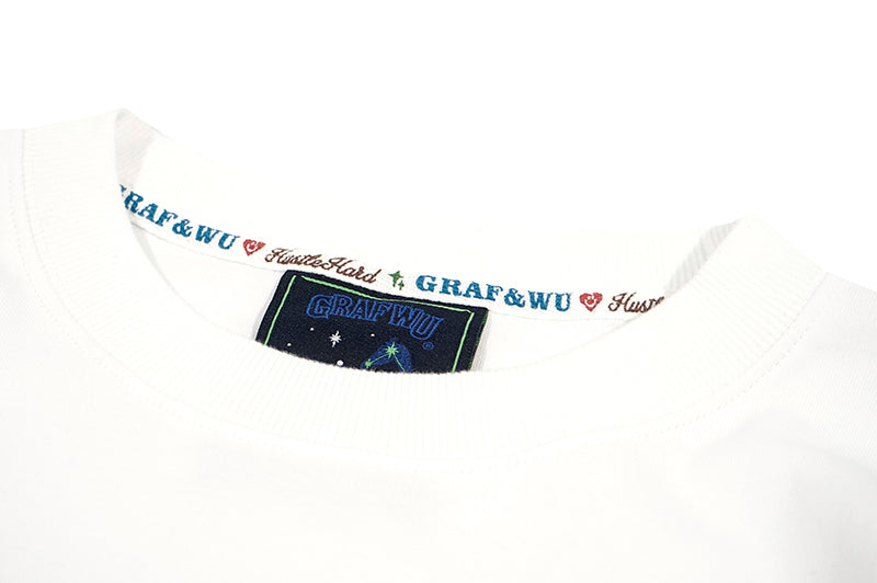 GRAF&WU 12 Signs Rap Lyrics Embroidery Print Long-sleeved Shirt