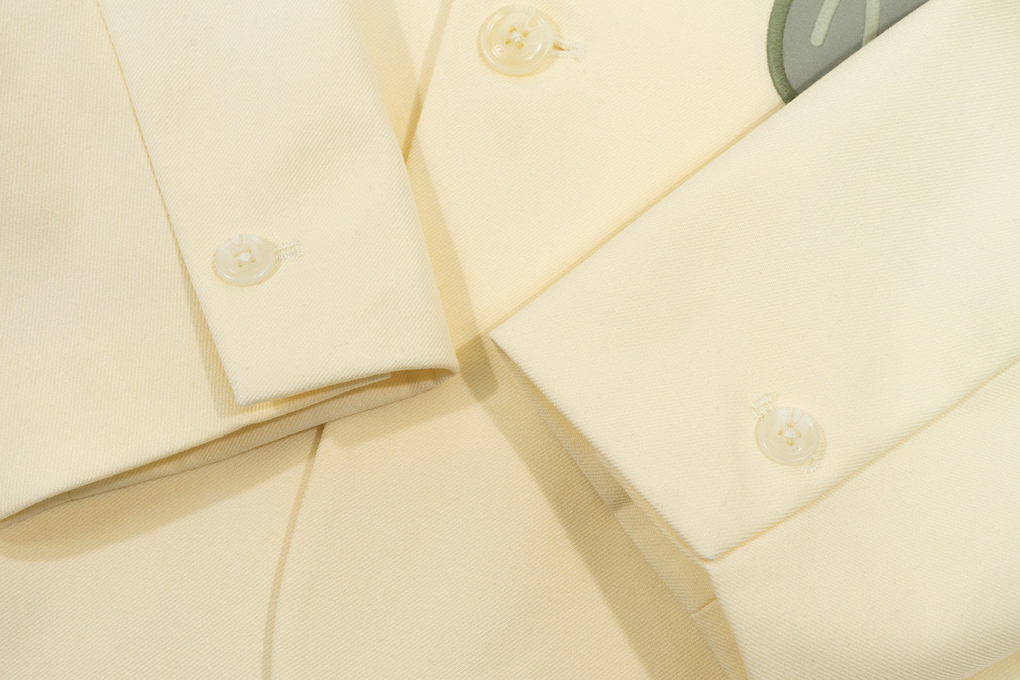 GRAF&WU Art Green Plant-embroidered Luxury Pearl Suit Jacket