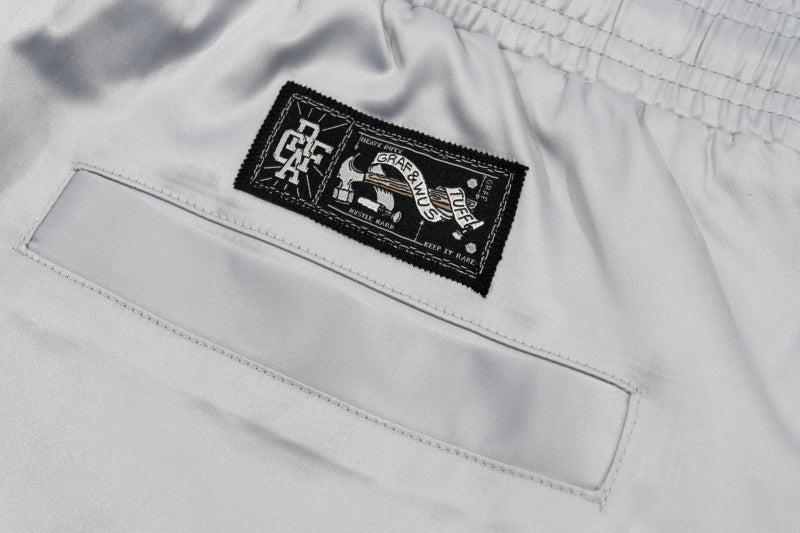 GRAFWU AK47 Angel Acetate Satin Shorts