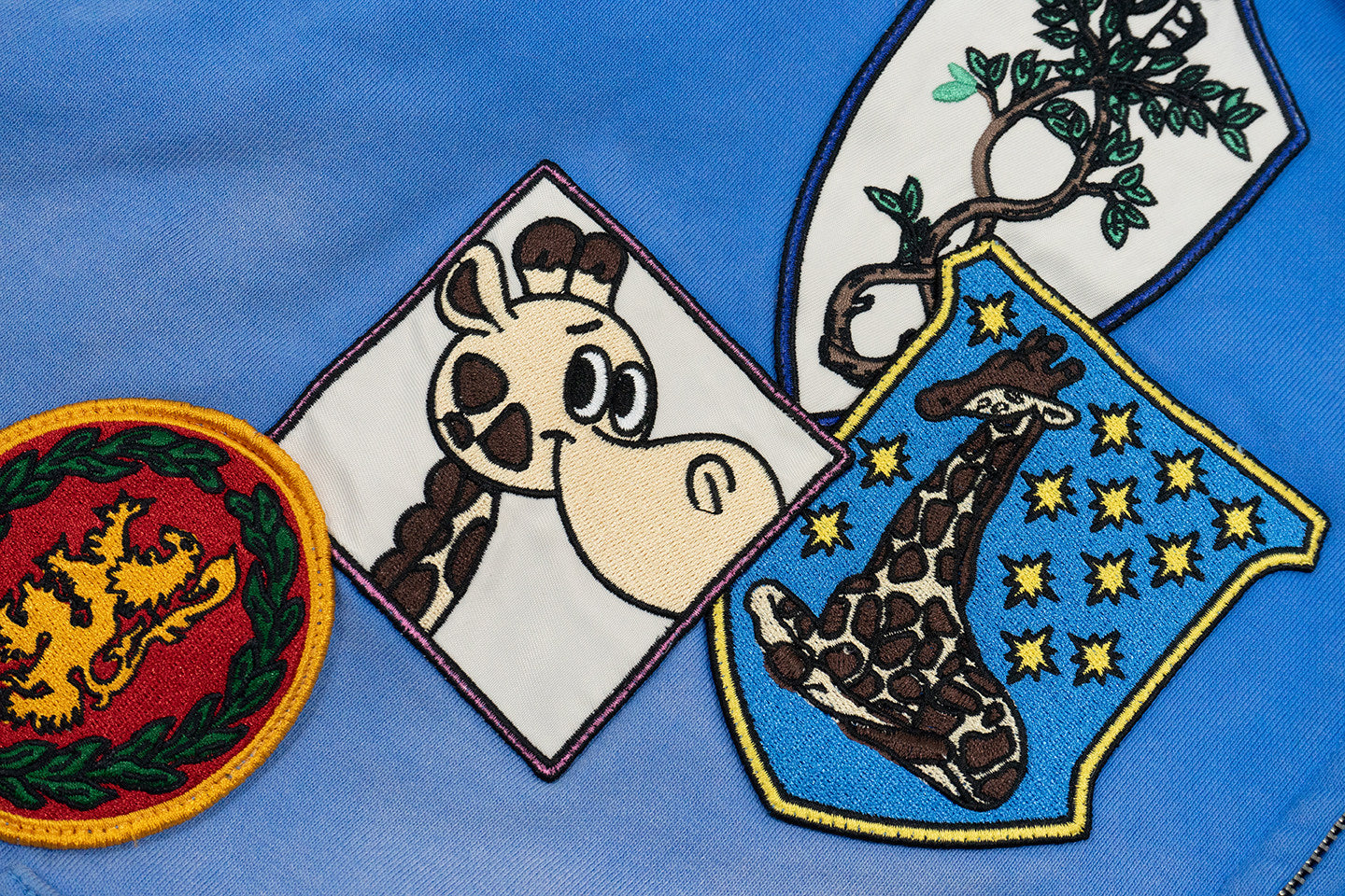 GRAF&WU Badge Character Design Graphic Retro Washed Hoodie