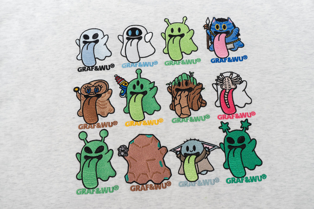 GRAF&WU 12 Alien Booghost Embroidered Long Sleeve