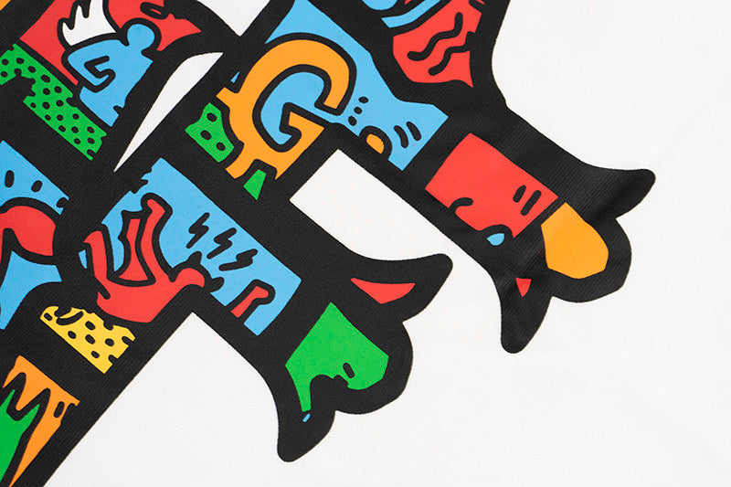 GRAF&WU Tribute Keith Haring Pop Art Cartoon Long-sleeved Shirt