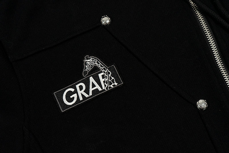 GRAF&WU Lumberjack Streetwear Oversize Zip-up Hoodie