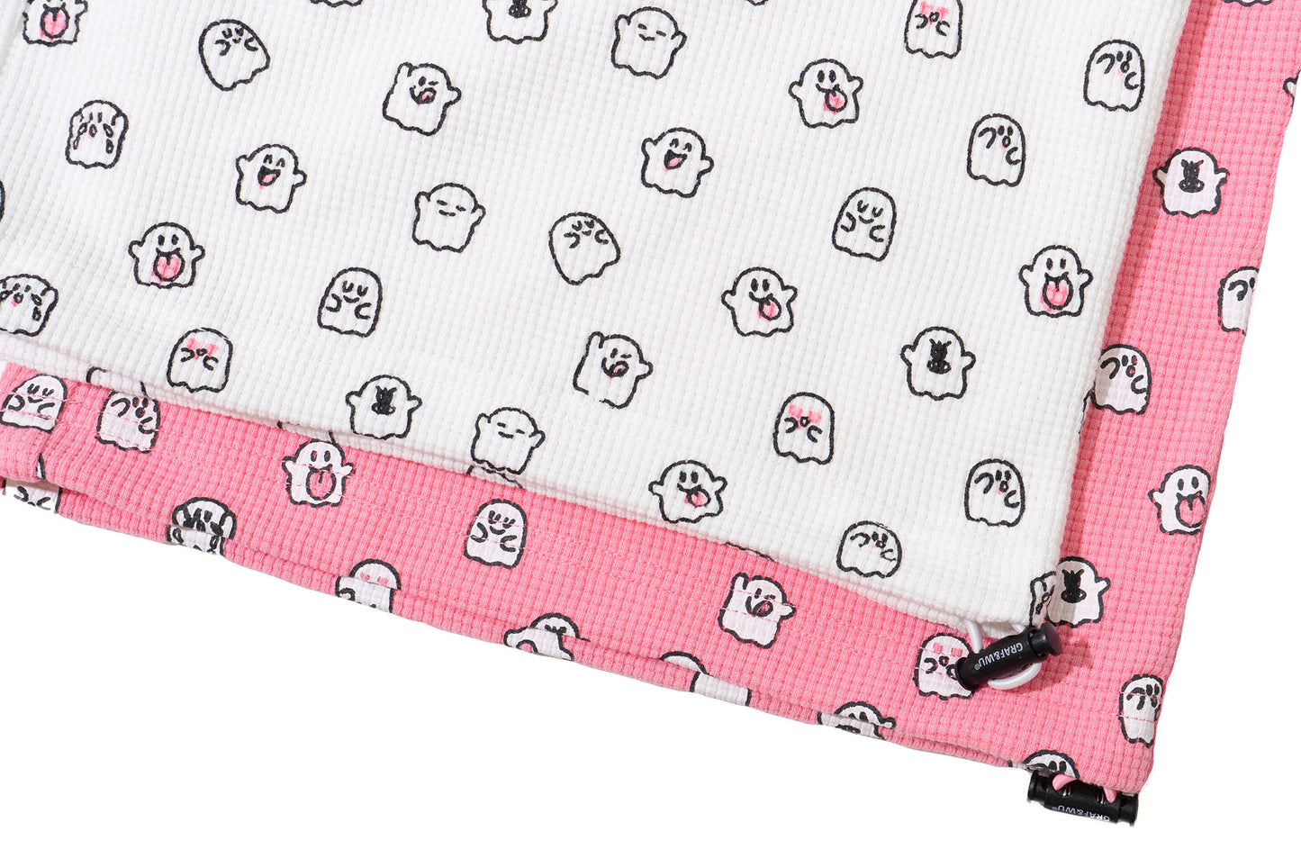 GRAF&WU Mini Cute Ghost Cotton Waffle Cozy Pants