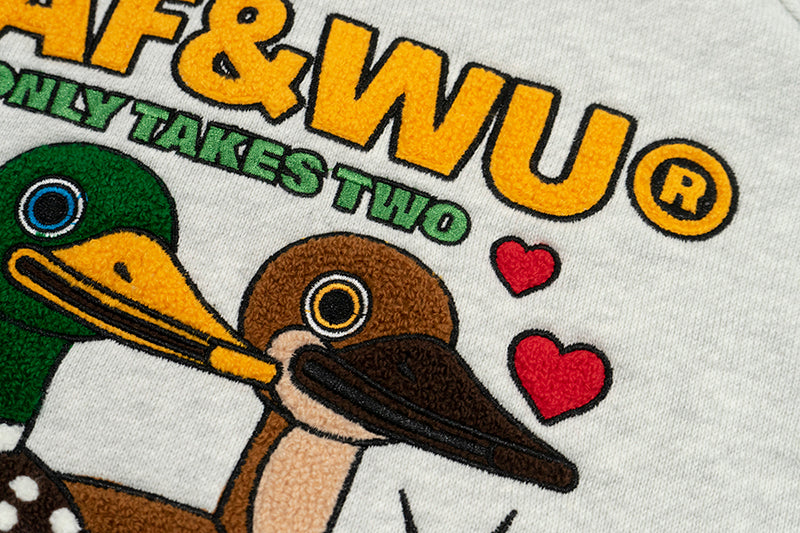 GRAF&WU Wild Duck In Love Fleece Zip-up Hoodie