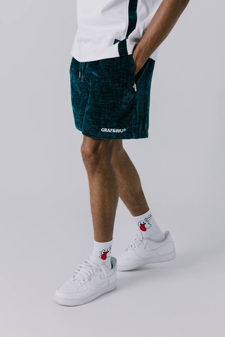 GRAFWU Flannel Fabric Comfortable Men Shorts