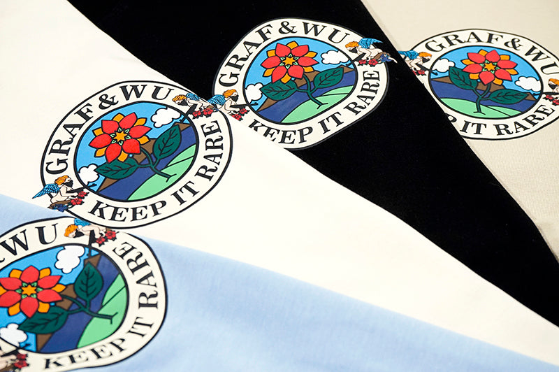 GRAFWU Keep It Rare Flower Angel Badge T-Shirts