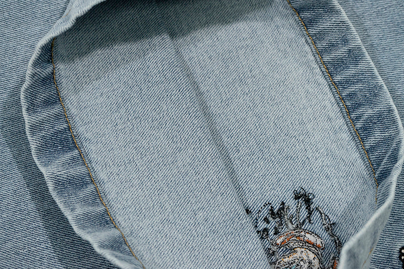 GRAF X Peanuts【Snoopy Collaboration】Jeans Charlie Brown Lucy Embroidered Pants Baggy Fit Denim Trousers Men Women Classic Straight-Leg Denim