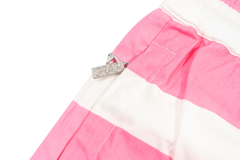 GRAF&WU Embroidered Striped Shorts Casual Summer Streetwear