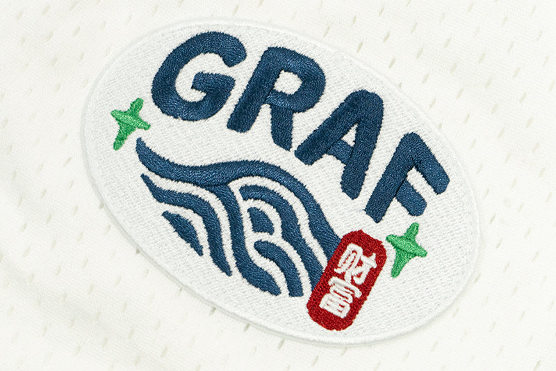 GRAF&WU Cute Emblem Double-Layer Mesh Vintage Shorts