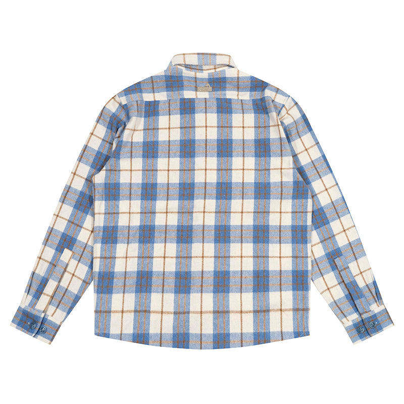 GRAF&WU Spliced Grid Ddesign Flannel Fashion Shirt