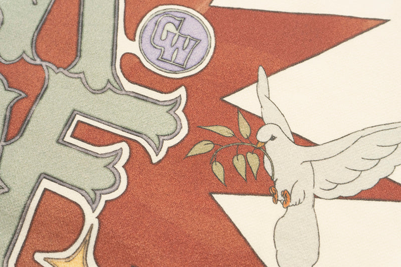 GRAF&WU Peace Dove Giraffe Flower Brass Button Fleece Hoodie