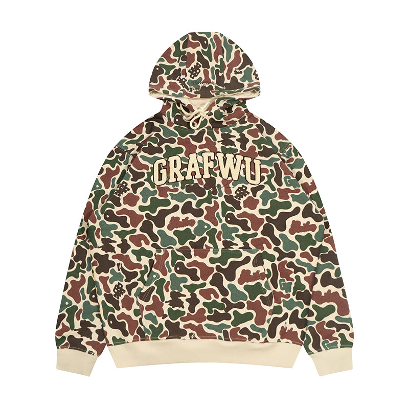 GRAF&WU Hidden Attack Multi-color Camouflage Oversize Hoodie