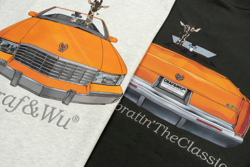 GRAF&WU  Classic Convertible Vintage Car Giraffe Nostalgia T-shirts