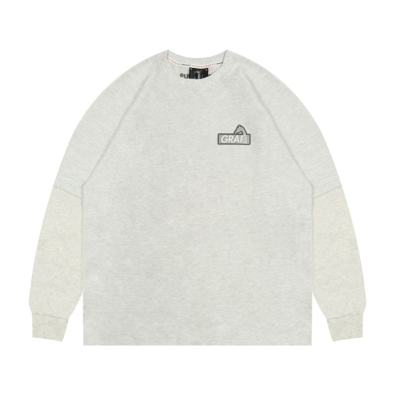 GRAF&WU Giraffe Embroidery Logo Layered Look long-sleeved Shirt