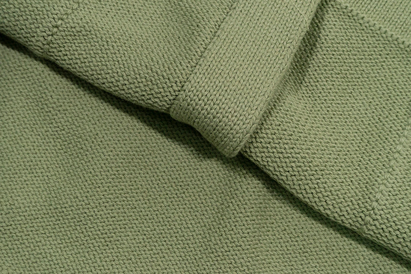 GRAF&WU Embroidered Badge Vintage Shawl Collar Knitted Sweater