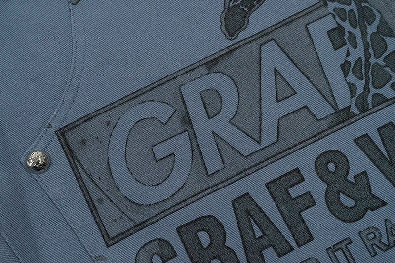 GRAF&WU Vintage Distressed Cargo Shorts | Giraffe Floral Canvas