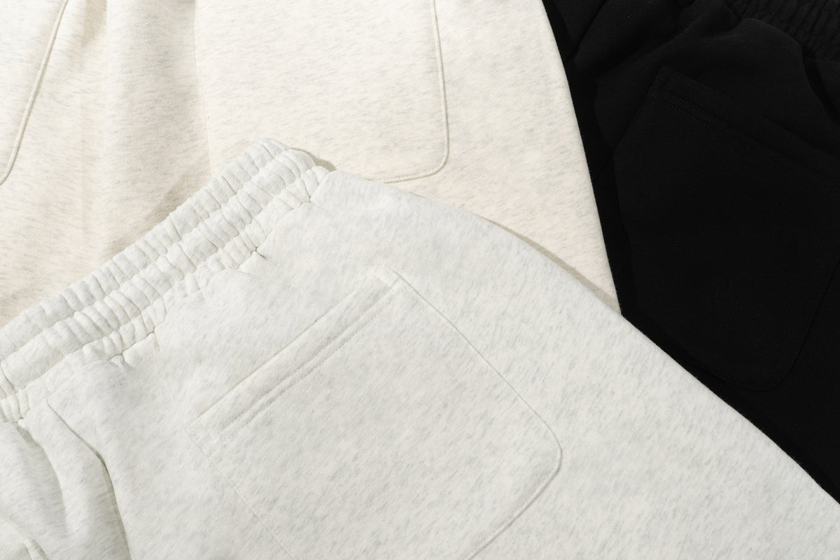 GRAF&WU Unisex Embroidered Cotton Fleece Sweatpants