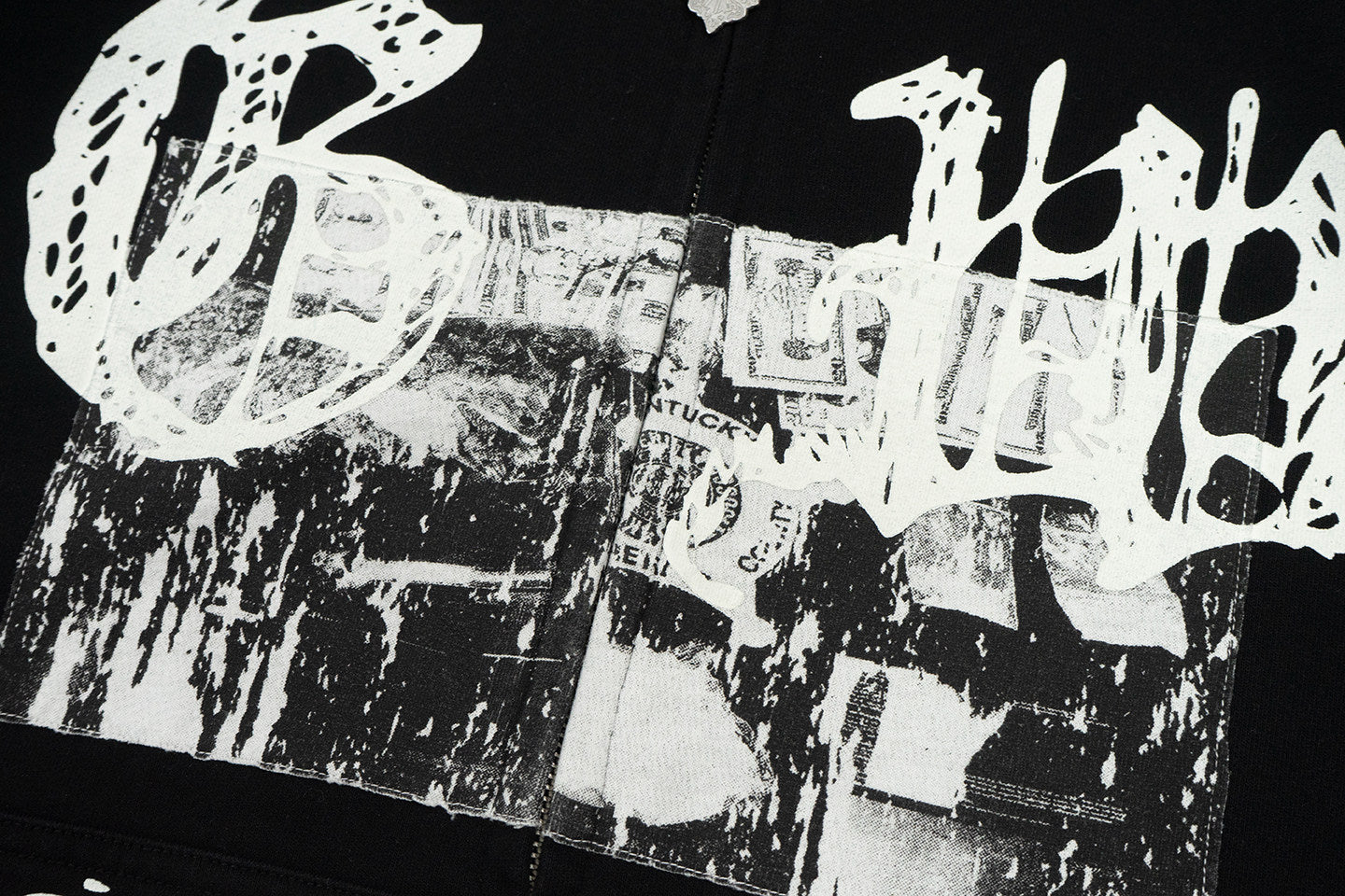 GRAF&WU Grunge Graphic Aesthetic Streetwear Zip-Up Hoodie