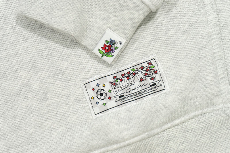 GRAF&WU Blokecore Football Club Floral Angel Fleece Zip-up Hoodie