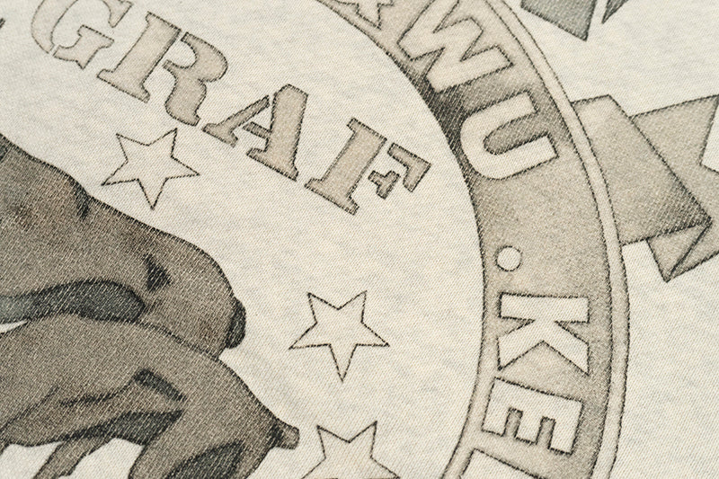 GRAF&WU Vintage Doberman Print Fleece Zip-Up Hoodie