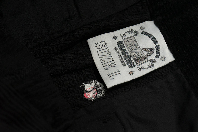 GRAF&WU Mini OG Cute Ghost Embroidered Corduroy Workwear Pants - Premium Streetwear