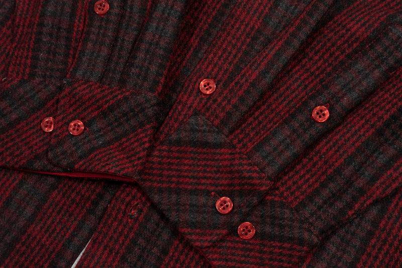 GRAF&WU LipSycn Streetwear Plaid West Coast Brushed Shirt