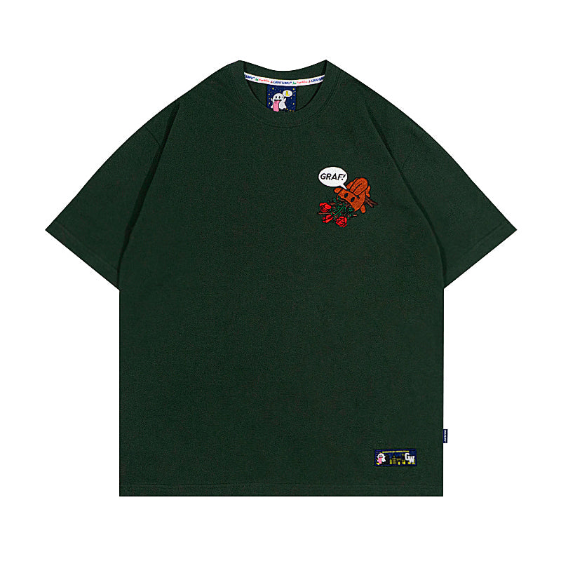 GRAFWU Flower Shop 12 Boo Ghost 2.0 Character Floral T-Shirt