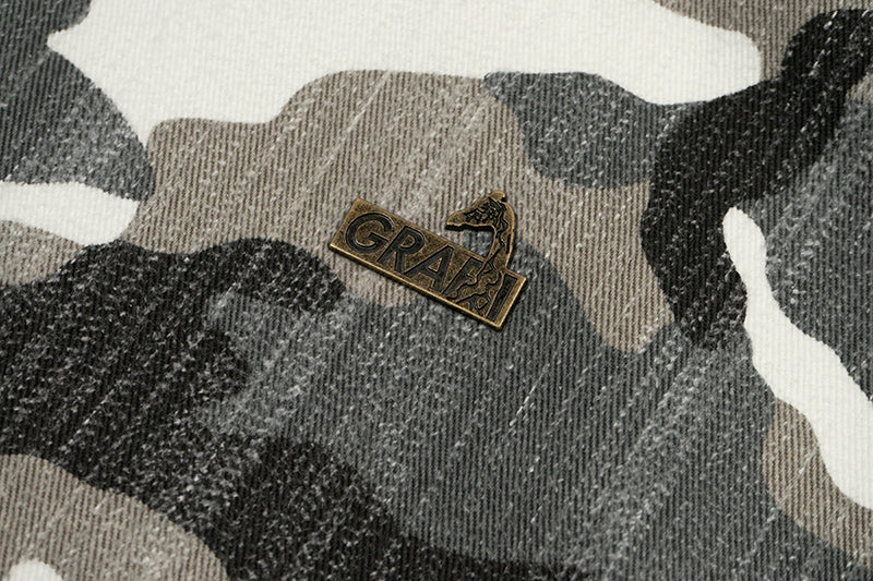 GRAF&WU Vintage Camouflage Leopard Pattern Thick Jacket