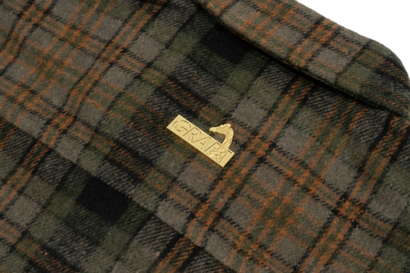 GRAF&WU Embroidery GW Streetwear Checked West Coast Brushed Shirt