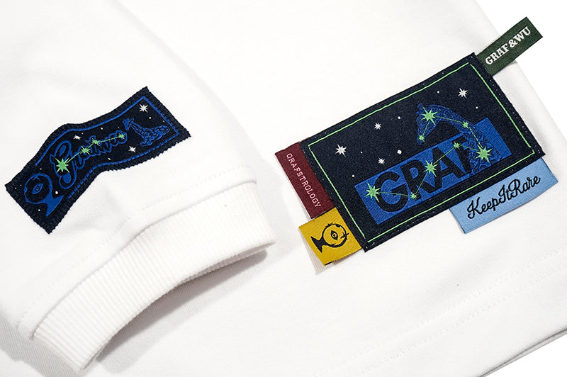 GRAF&WU 12 Signs Rap Lyrics Embroidery Print Long-sleeved Shirt