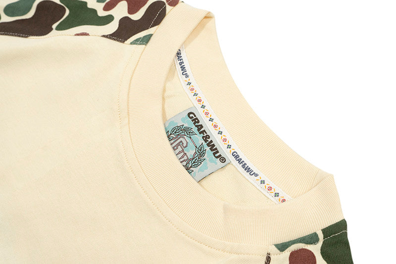 GRAF&WU Hidden Attack Camouflage Loose Raglan Long-Sleeve T-Shirt