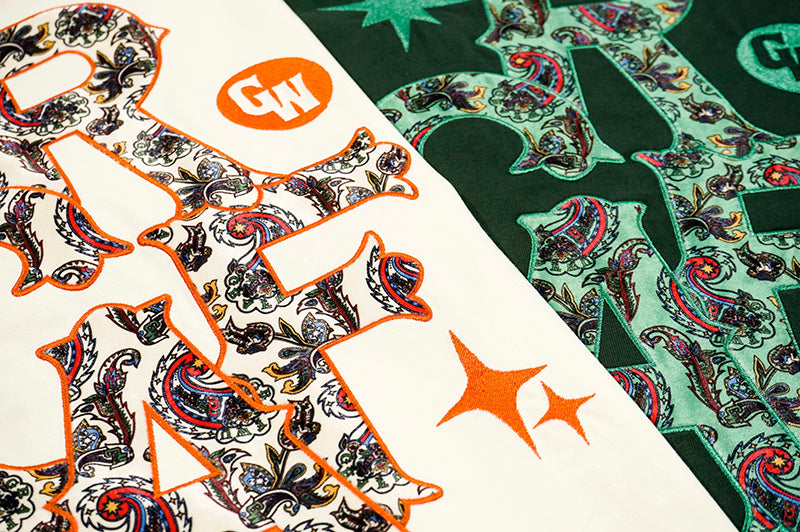 GRAF&WU Paisley Velvet Patchwork Pattern Long-Sleeve Shirt