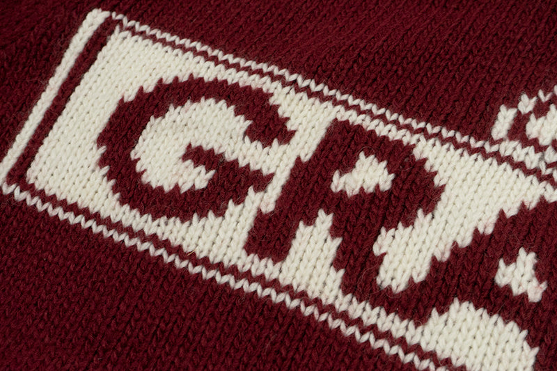 GRAF&WU Giraffe Logo Sweater Knit Zip-Up Coat - Premium Streetwear