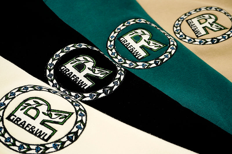 GRAF&WU Intellectual Property Flowers Embroidered Fleece Hoodie