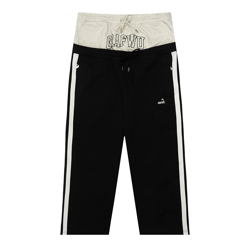 GRAF&WU Brand Arc Logo Embroidered Street Saggin Pants