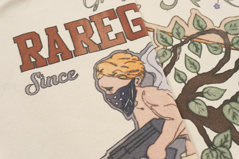 GRAF&WU Goddess Blessing Graphic Oversize Crew Neck Sweatshirt