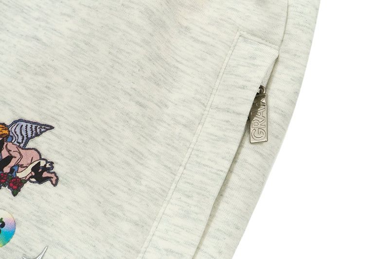 GRAFWU Y2k Sticker Design Pattern Bermuda Shorts