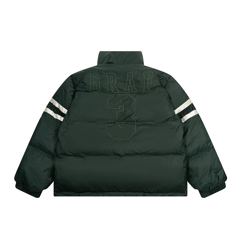 GRAF&WU Blokecore Floral Embroidery Thick Cotton-padded Coat