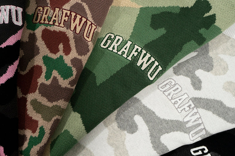 GRAF&WU Duck Hunting Multi-color Camouflage Knitted Sweater